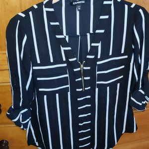 Express zip-up blouse